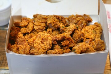 Deep fried pork ribs in Busan, Korea