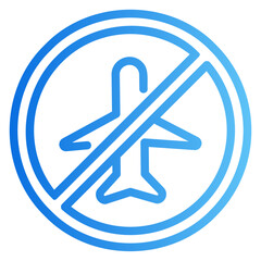 Obraz premium cancelled gradient icon