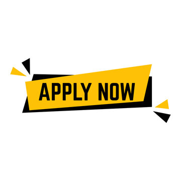 Apply now job submit button icon. Vector apply now button.