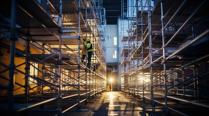 Fototapeta premium 建設中のビル