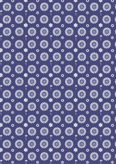classic wallpaper seamless vintage flower pattern on blue background