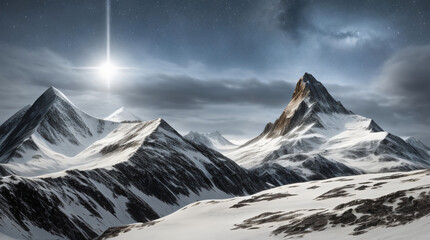 Obraz premium snow covered mountains in winter
