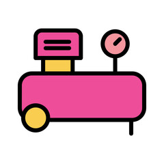 Air Compressor Tool Filled Outline Icon