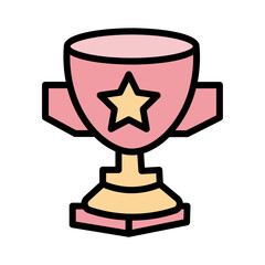 Award Success Trophy Filled Outline Icon