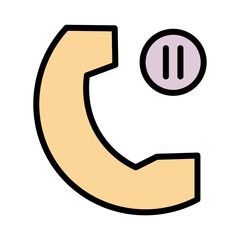 Business Call Phone Filled Outline Icon