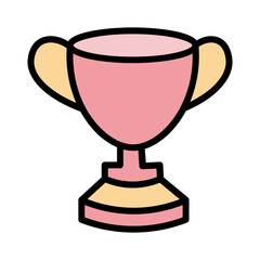 Award Success Trophy Filled Outline Icon