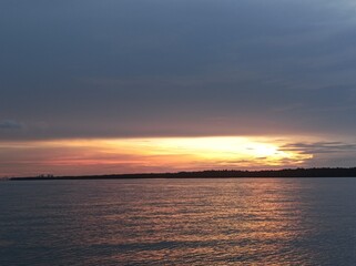 sunset over the sea