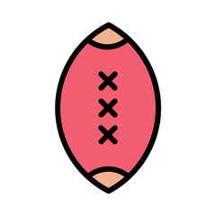Football Game Sport Filled Outline Icon