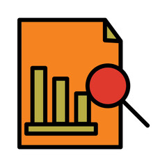 Chart Data Report Filled Outline Icon