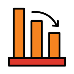 Chart Manage Risk Filled Outline Icon