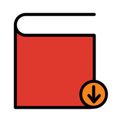 Comerce Book Shop Filled Outline Icon