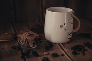 Warming drink with whipped cream.