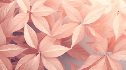 Abstract background with leaves in peach fuzz color