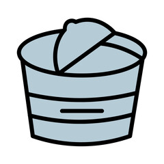 Cream Cup Dairy Filled Outline Icon