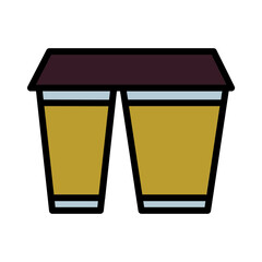 Dairy Food Pack Filled Outline Icon