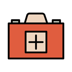 Aid Bag Kit Filled Outline Icon