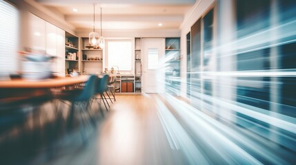 Captivating Minimalist Workspace with White Blurry Interior, Perfect for Modern Business Concepts and Creative Professionals Working in a Contemporary Office Setting