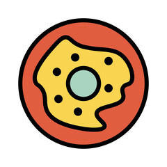 Donut Day July Filled Outline Icon