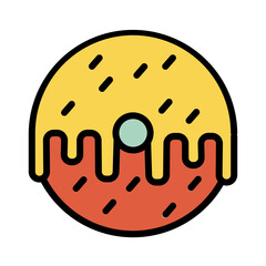 Donat Cup Food Filled Outline Icon