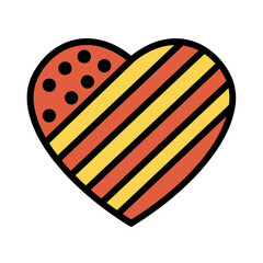Love Day July Filled Outline Icon