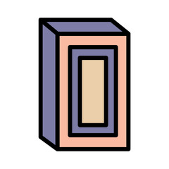 Base Rose Water Filled Outline Icon