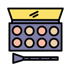 Beauty Eye Makeup Filled Outline Icon