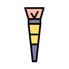 Beauty Blusher Brush Filled Outline Icon