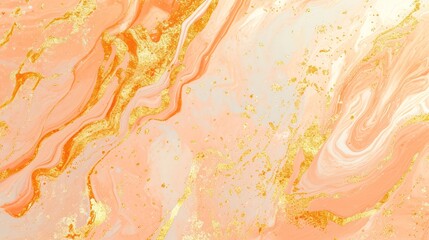 Peach gold marble pattern background