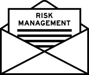 Envelope and letter sign with word risk management as the headline