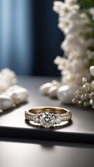 wedding engagement diamond golden ring jewelry photo