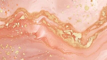 Fototapeta premium Peach gold marble pattern background