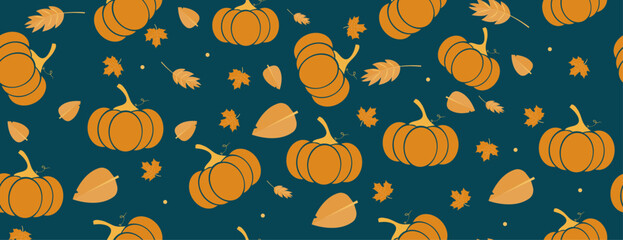 Thanksgiving Background, autumn pumpkin pattern