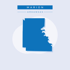 Vector illustration vector of Marion map Arkansas