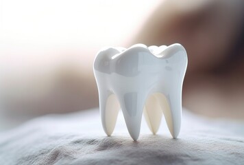 Whitening tooth and dental health on treatment background with cleaning teeth - obrazy, fototapety, plakaty