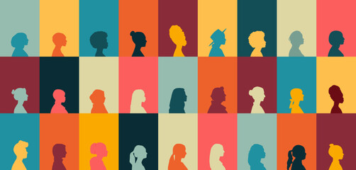 Silhouettes of different women.
