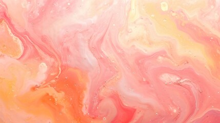 Abstract background in peach, yellow and pink colors with oil or acryllic smears texture