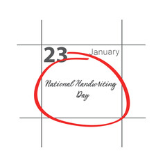 National handwriting day, text, sticker, banner.