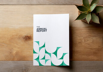 Report Cover Template with Mosaic Design