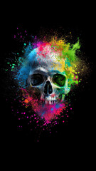 background with skull