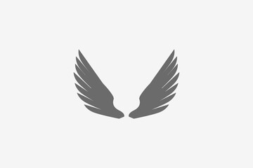 Illustration vector graphic of wings silhouette logo