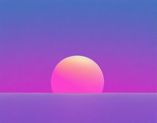 Minimalistic pink sunset with copy space for banners, web design and wallpapers