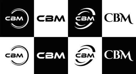 CBM logo. C B M design. White CBM letter. CBM, C B M letter logo design. Initial letter CBM letter logo set, linked circle uppercase monogram logo. C B M letter logo vector design.	
