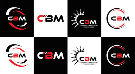 CBM logo. C B M design. White CBM letter. CBM, C B M letter logo design. Initial letter CBM letter logo set, linked circle uppercase monogram logo. C B M letter logo vector design.	
