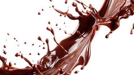 chocolate streams isolated on white