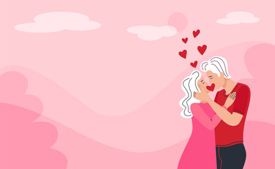 Valentines day cartoon background