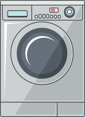 Washer Machine Icon in flat style. Vector Illustration