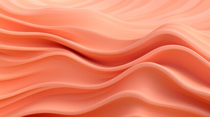 Abstract waves background in peach fuzz color