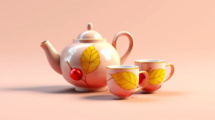 teapot and cups