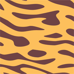 In the style of jungle animals: a zebra and tiger. Animal prints sign. Amazing hand drawn. Animalistic pattern. Seamless.