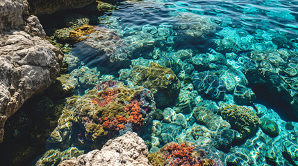 coral reef in the sea